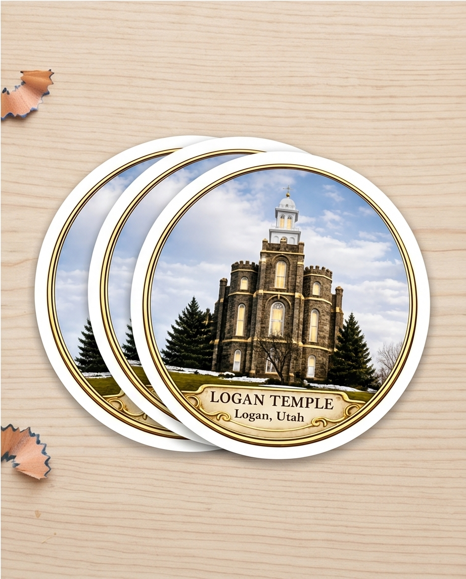 Logan Utah Temple Sticker – Historic Logan Temple Souvenir Decal