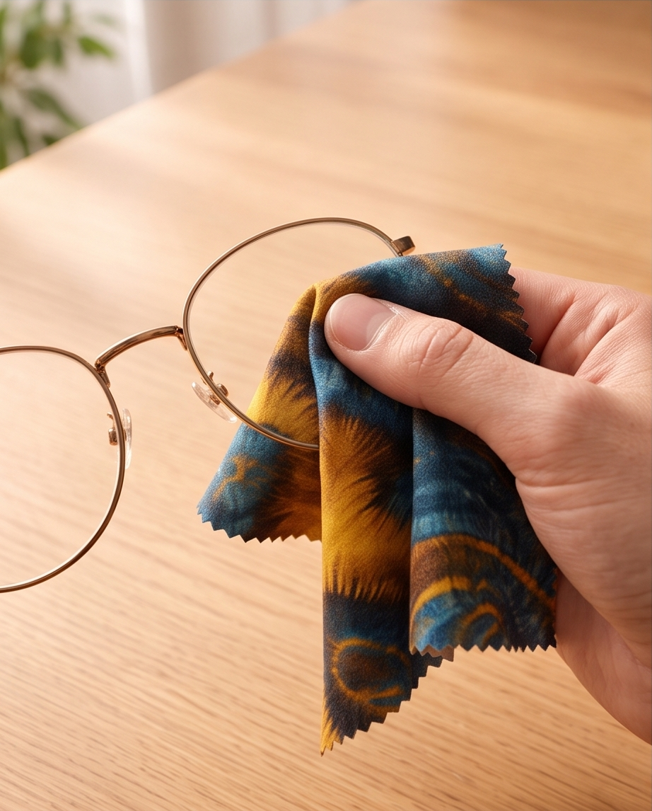 Ocean Gold Swirl Glasses Cloth 💙✨