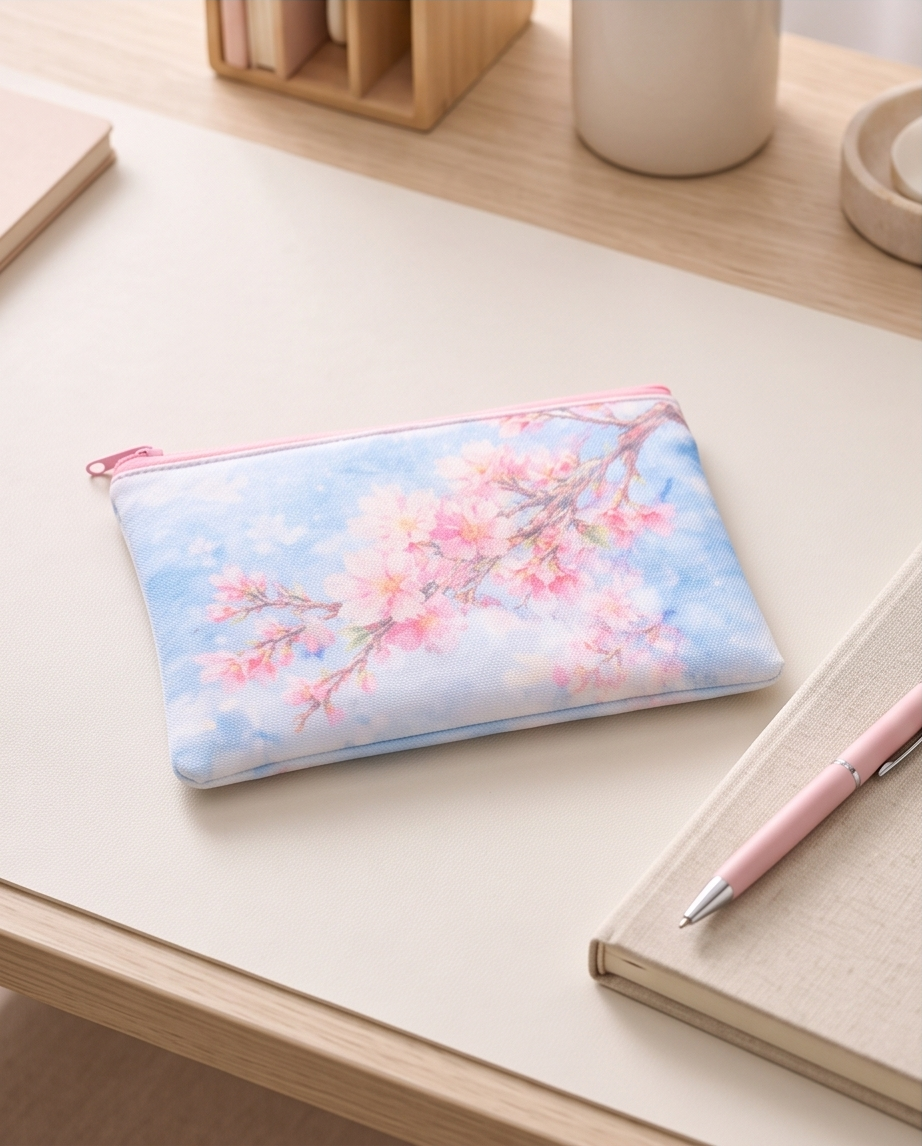 Cherry Blossom Breeze Zipper Pouch🌸