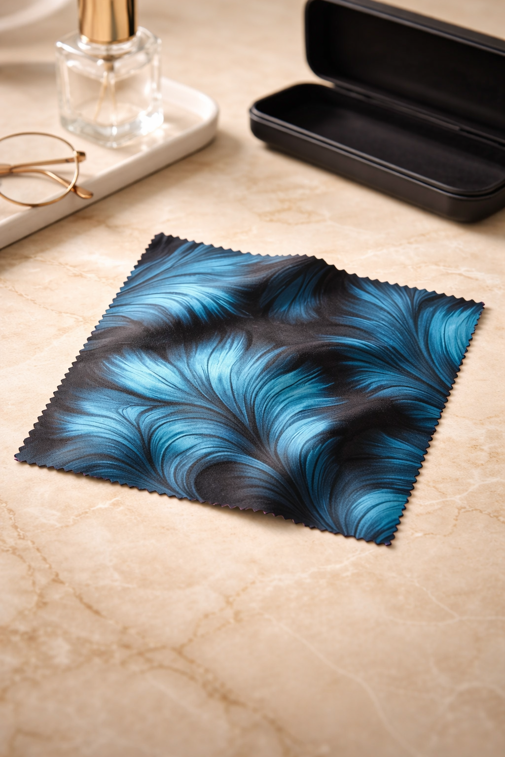 Midnight Feather Flow Glasses Cloth 🪶💙
