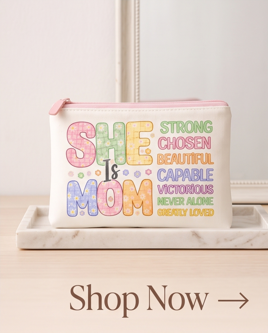 She Is Mom — Strength & Grace Pouch ✨🌿