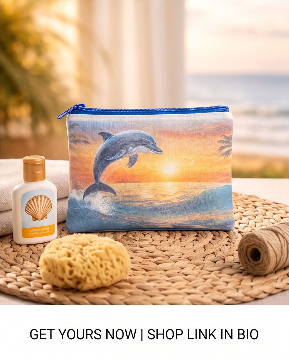 Sunset Splash Dolphin Pouch🐬