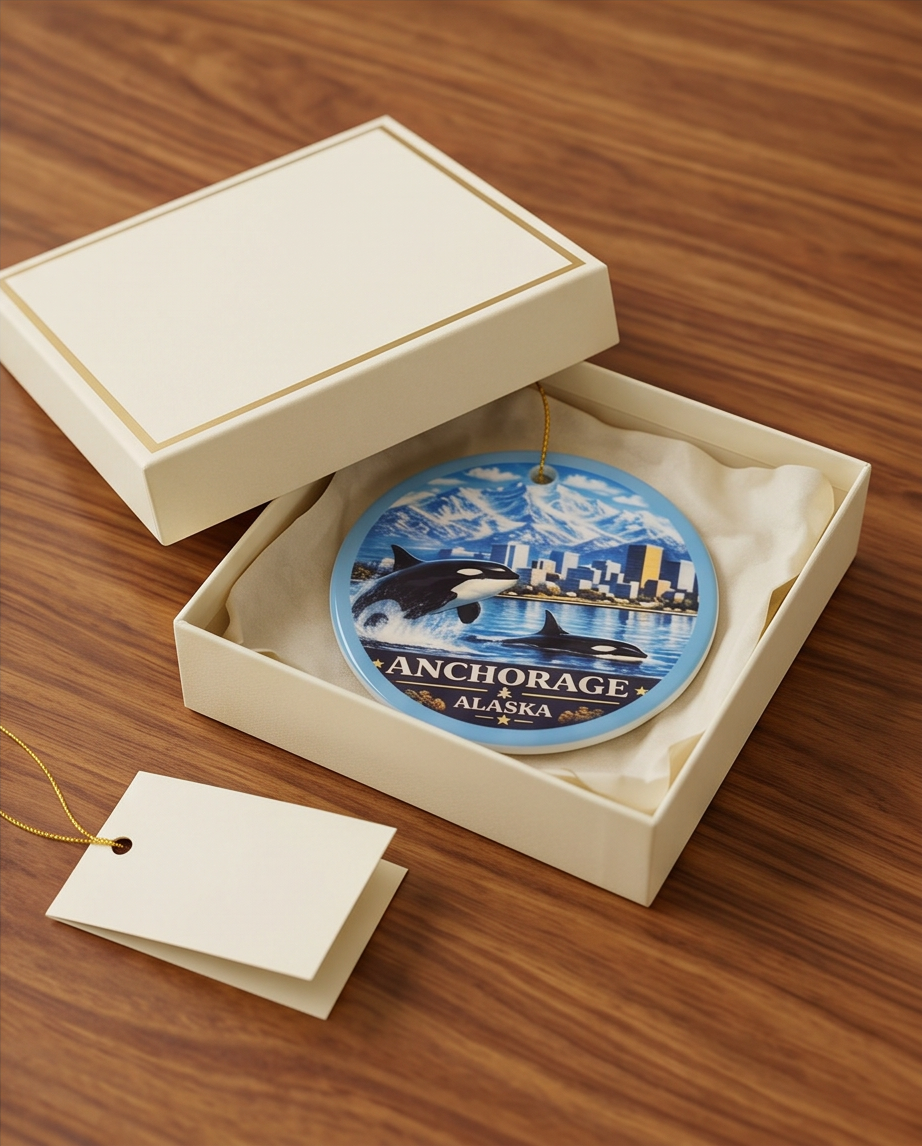 Anchorage Alaska Orca Ornament