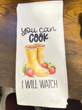 You Cook, I’ll Cheer Kitchen Towel 🍓