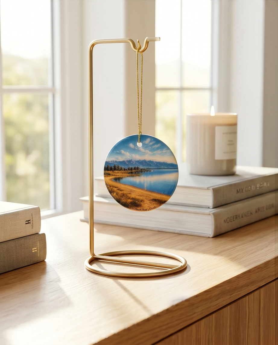 Willard Bay Utah Scenic Ceramic Ornament