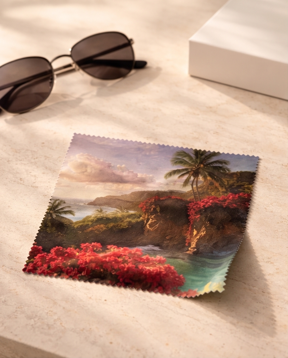 Tropical Coast Escape Glasses Cloth 🌴🌺