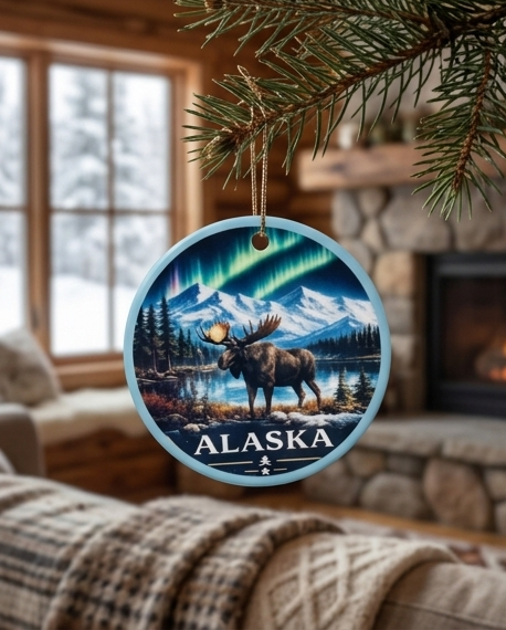 Alaska Moose Wilderness Ornament