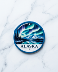 Alaska Mountain & Aurora Keepsake Ornament