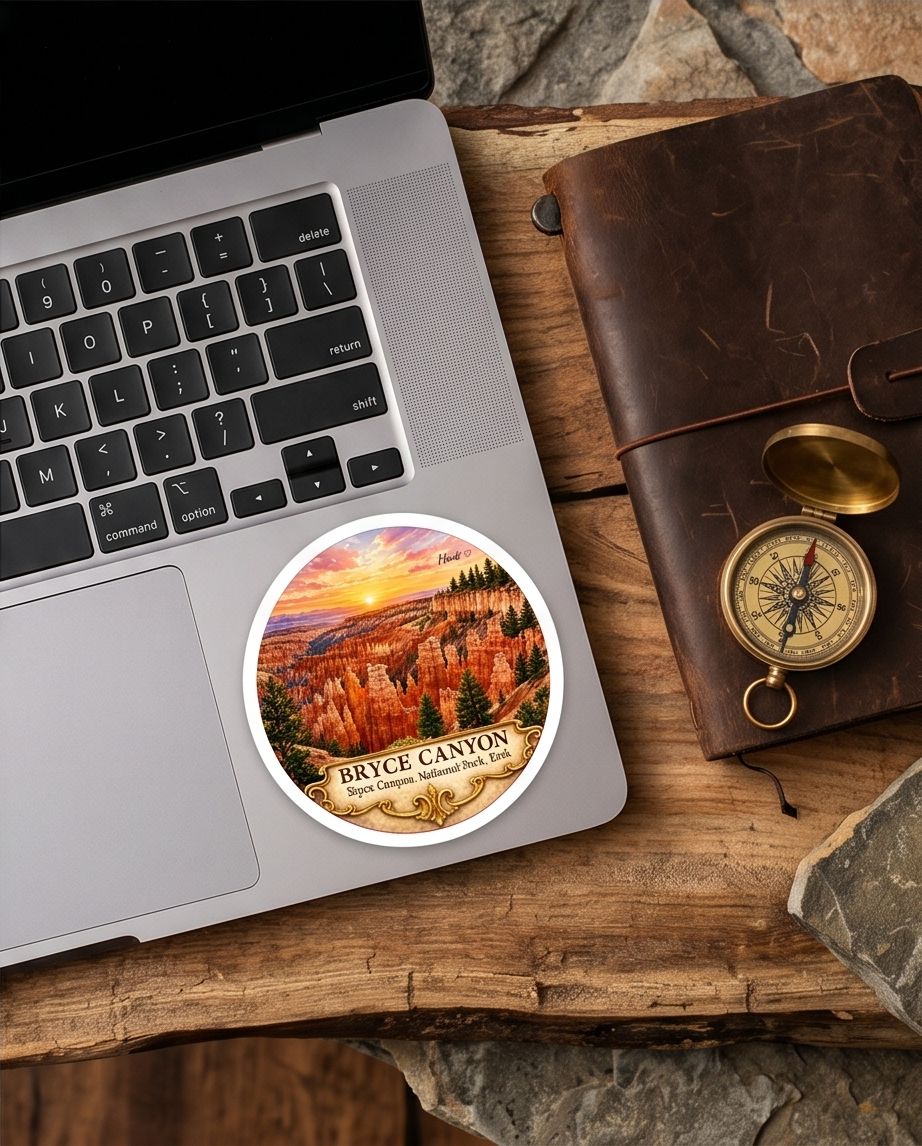 Bryce Canyon National Park Utah Sticker – Scenic Hoodoo Landscape Souvenir Decal