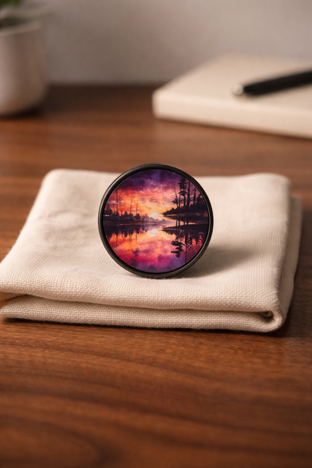 Sunset Lake Pop Socket 🌅✨