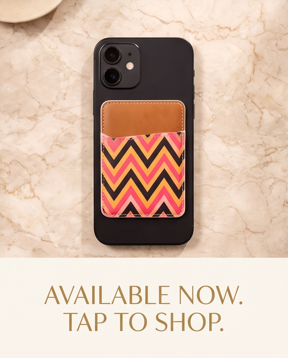 Vibrant Zigzag Phone Cardholder 🌈