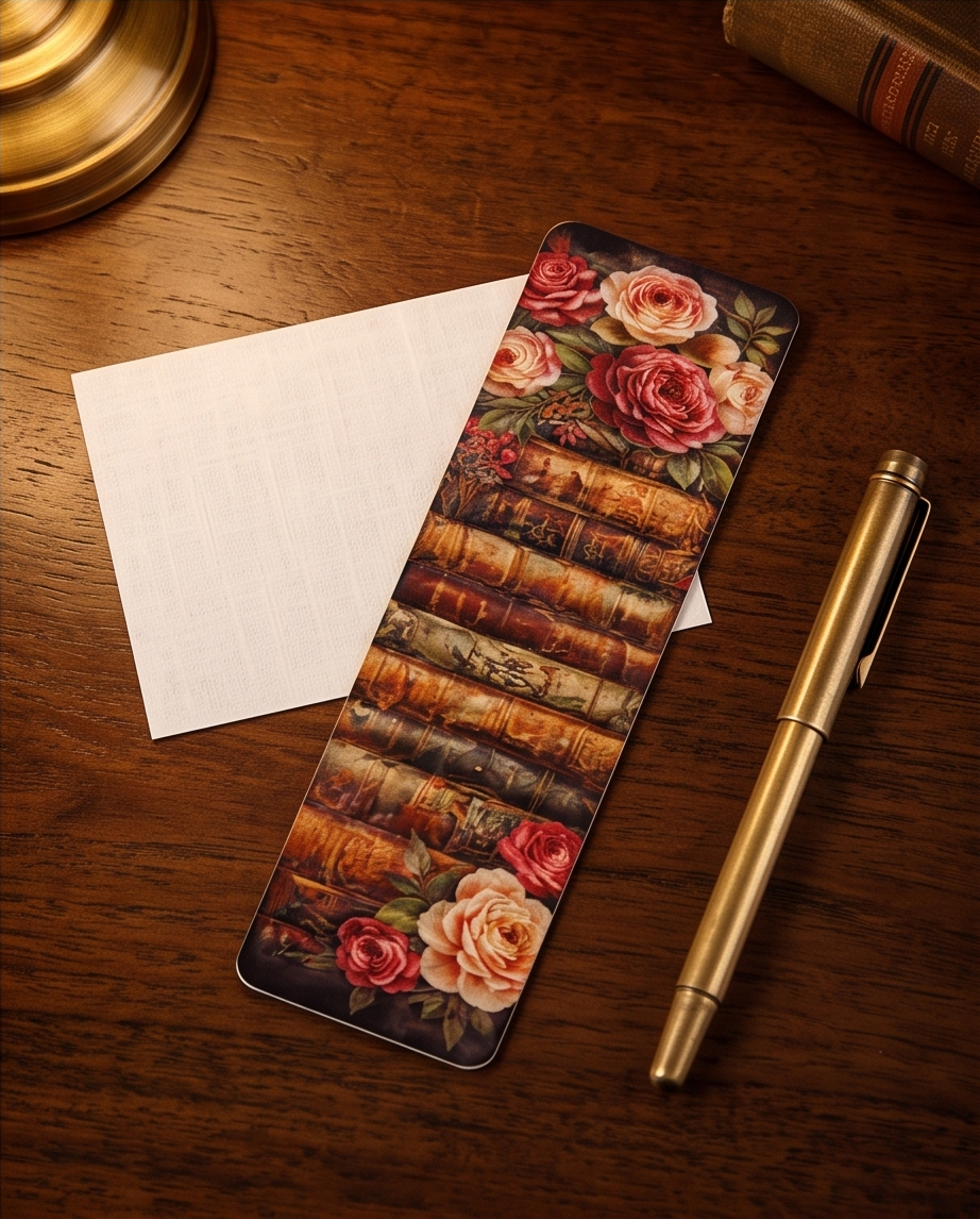 Roses & Old Books Bookmark ✨📚🌸