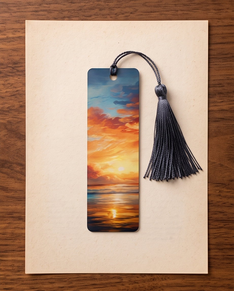 Sunset Serenity Ocean Bookmark ✨🌊📚