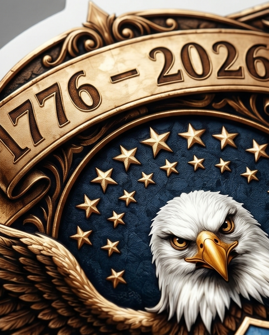 USA 250th Anniversary Eagle Sticker – Patriotic America 1776–2026 Souvenir Decal