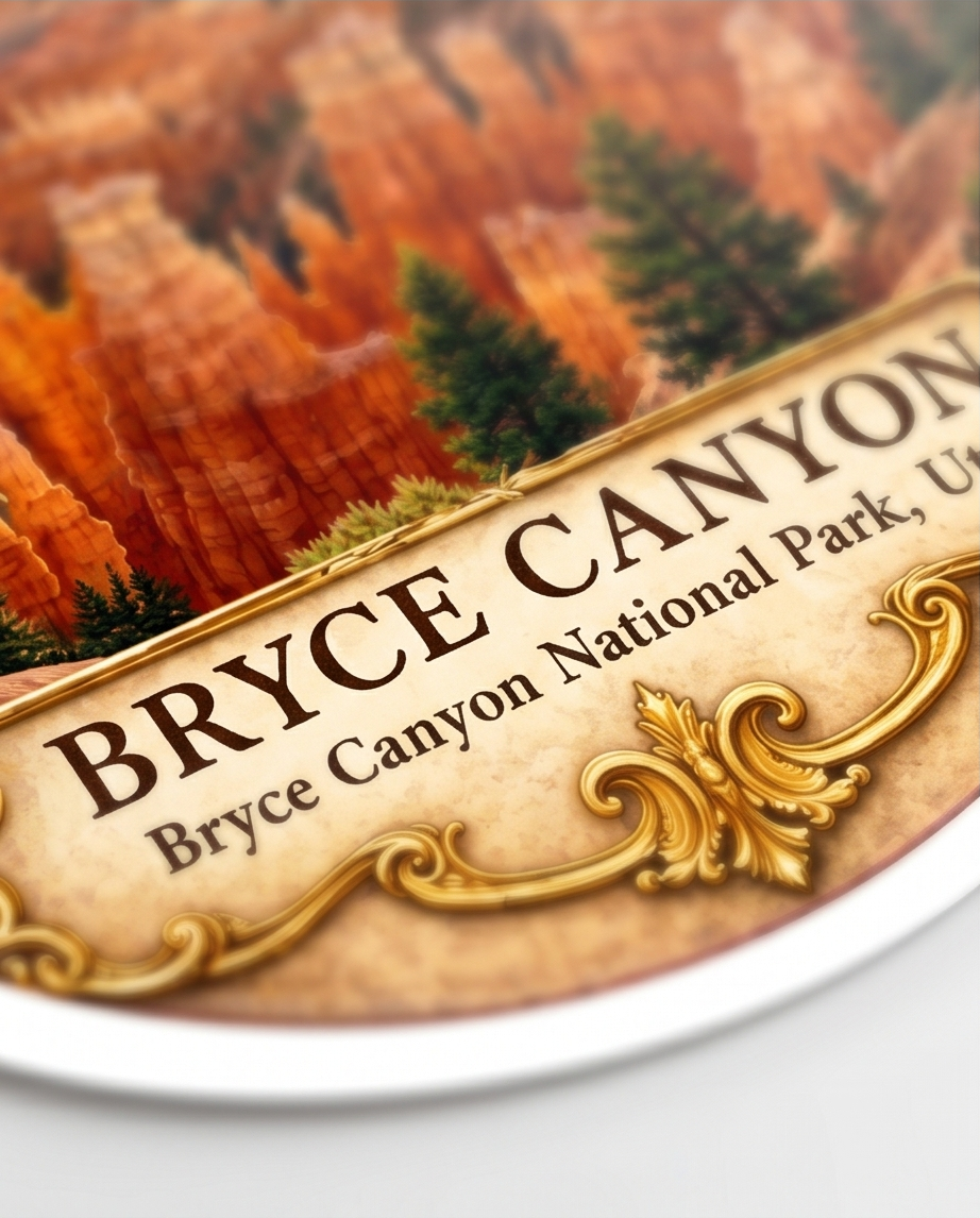 Bryce Canyon National Park Utah Sticker – Scenic Hoodoo Landscape Souvenir Decal