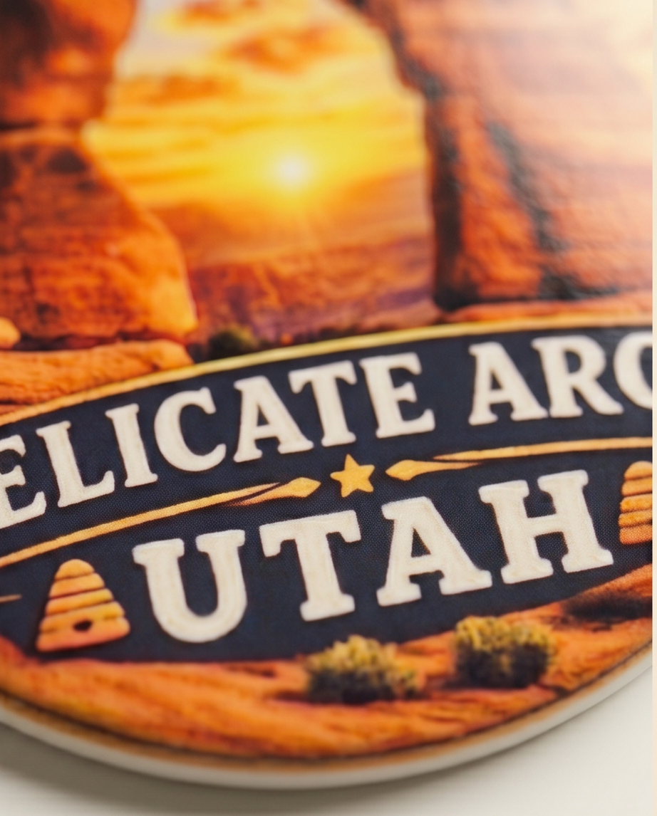 Delicate Arch Utah Ornament – Sunset Desert Landmark Design