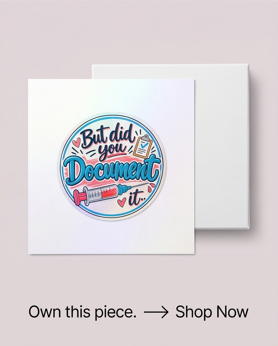 But Did You Document It Sticker | Funny Nurse Sticker | Medical Humor Sticker | Healthcare Worker Gift | Nursing Laptop & Tumbler Decal
