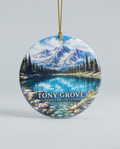 Tony Grove Utah Ornament – Scenic Logan Canyon Mountain Lake Design
