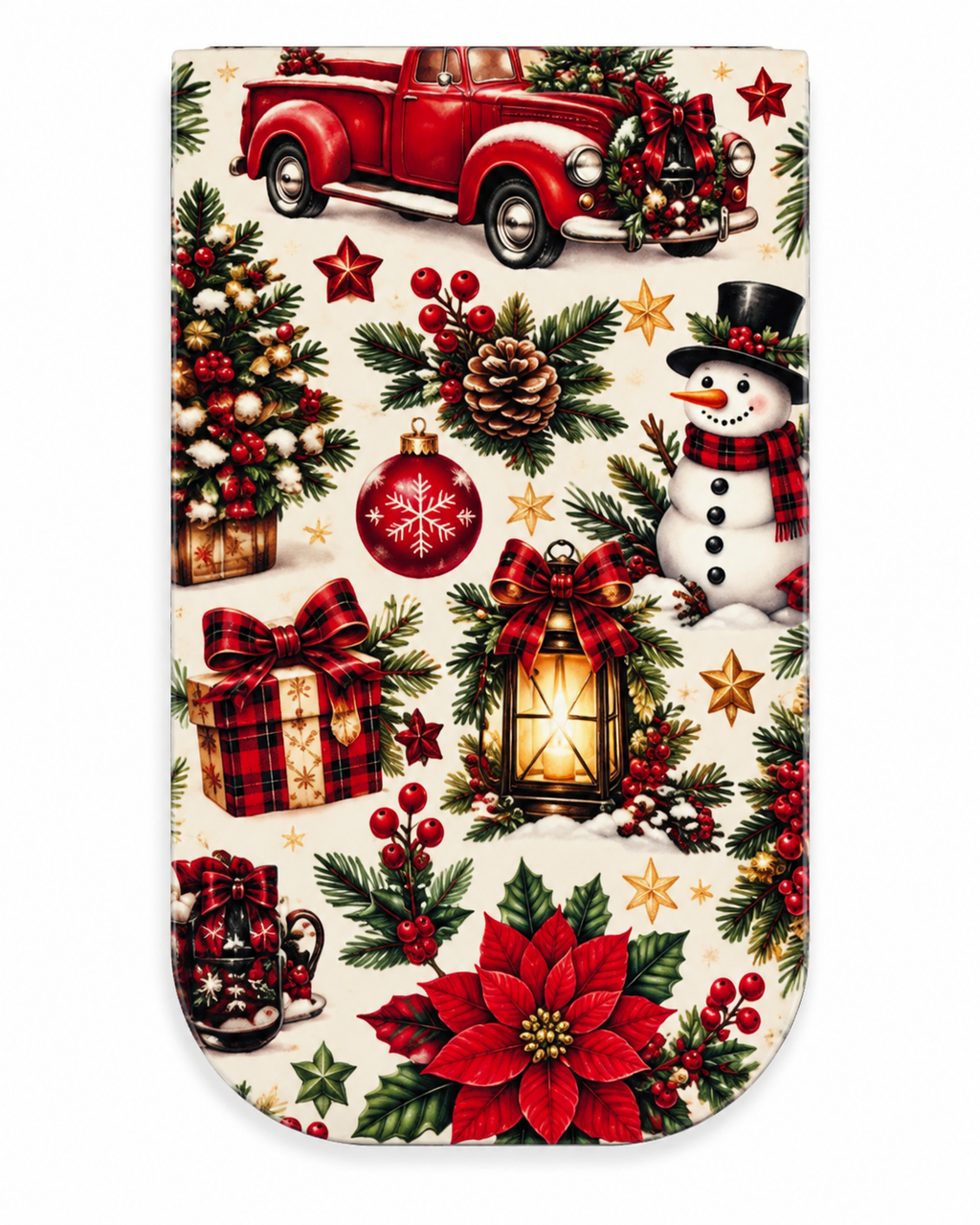 Vintage Christmas Cheer Magnetic Bookmark