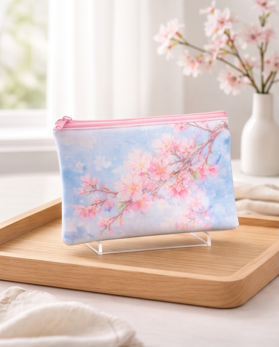 Cherry Blossom Breeze Zipper Pouch🌸