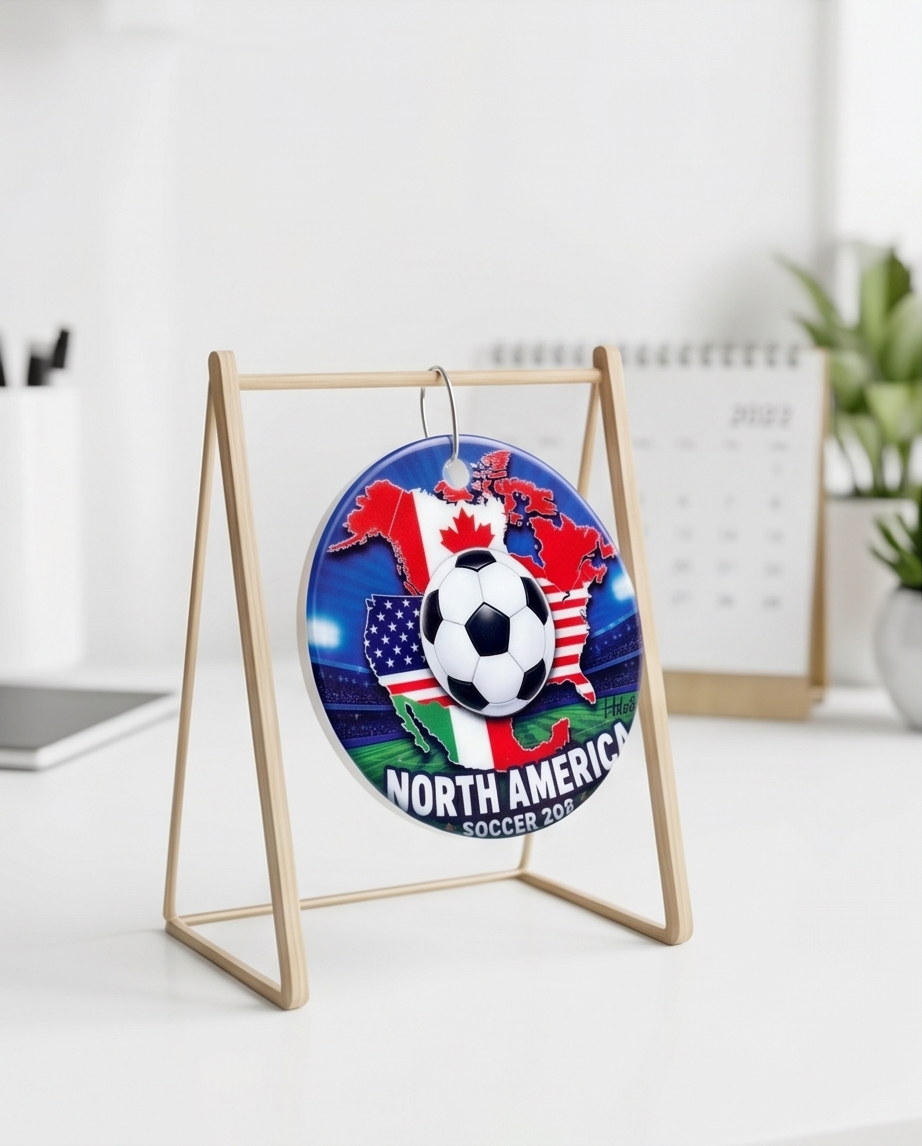 North America Soccer 2026 Ornament – Canada, USA & Mexico Design