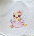 Baby Duck Bubble Bath Washcloth – Soft, Handmade & Perfect for Little Ones
