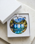 First Dam Utah Ornament – Logan Canyon Waterfall & Mountain Landscape Design