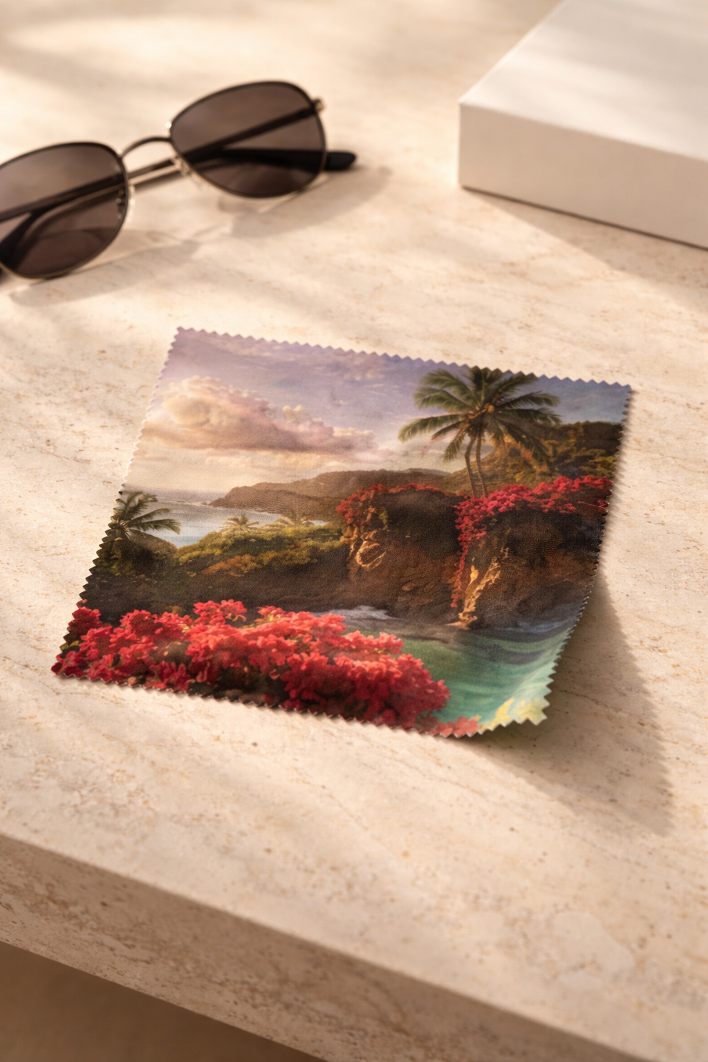 Tropical Coast Escape Glasses Cloth 🌴🌺