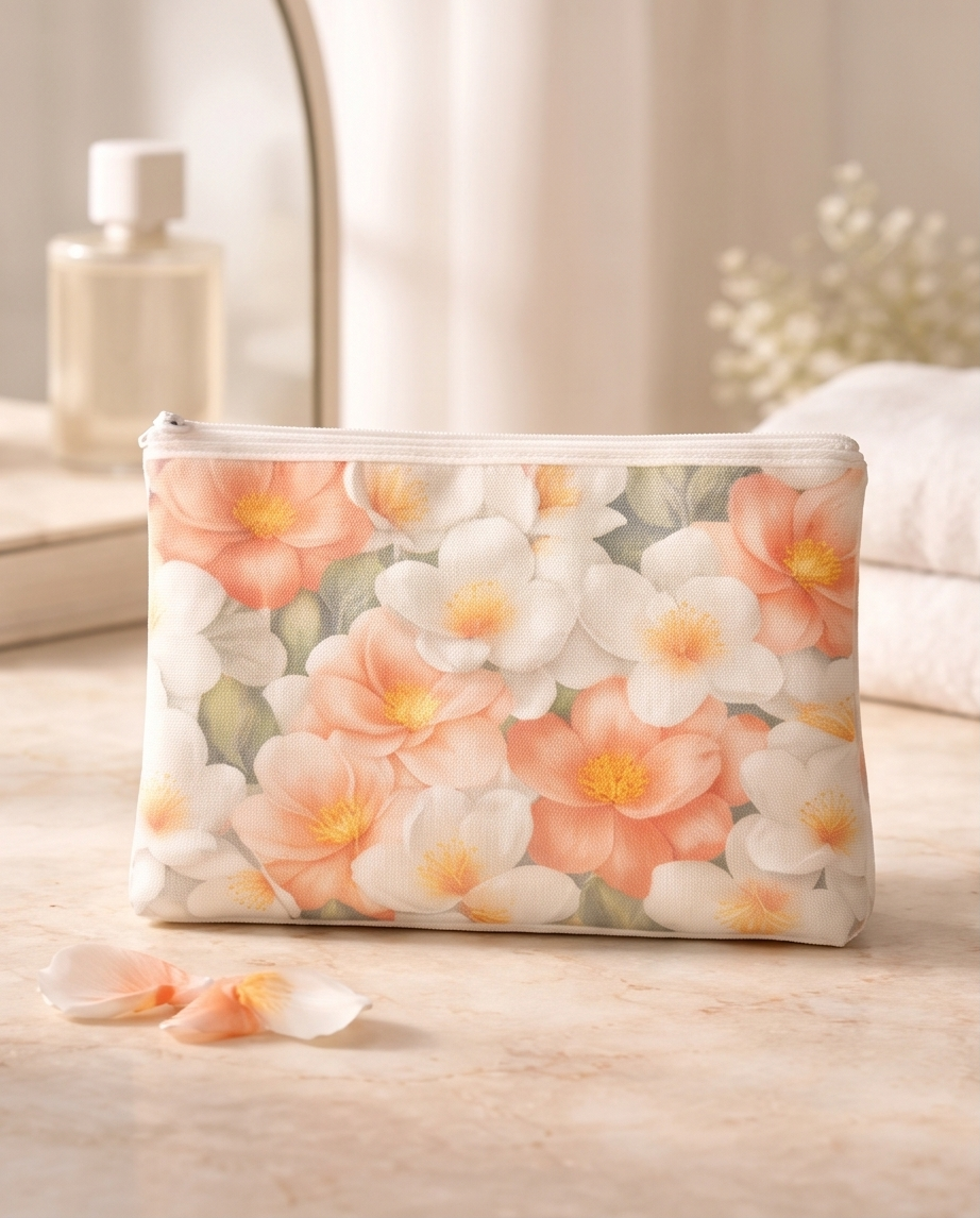 Soft Petal Bloom Cosmetic Pouch🌸