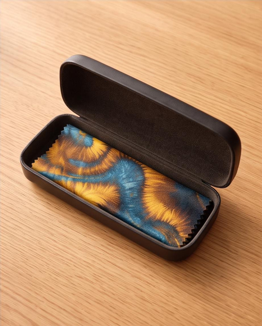 Ocean Gold Swirl Glasses Cloth 💙✨