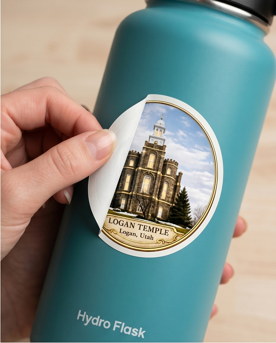 Logan Utah Temple Sticker – Historic Logan Temple Souvenir Decal