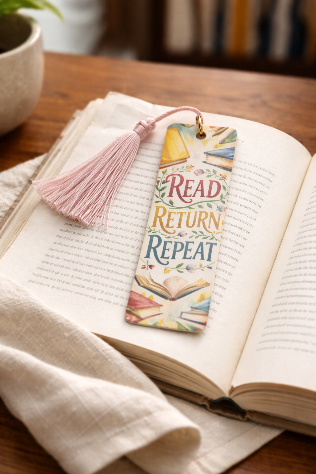“Read • Return • Repeat” Bookmark 📚✨
