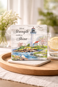🌊🏮 Title: Silent Strength, Endless Shine Lighthouse Plaque ✨🌿