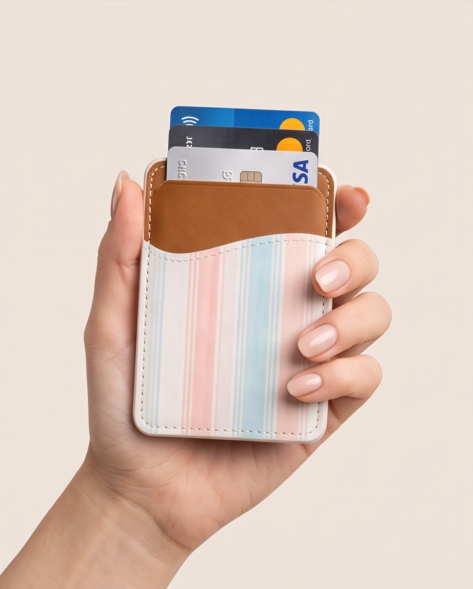Pastel Stripes Cardholder 🌸