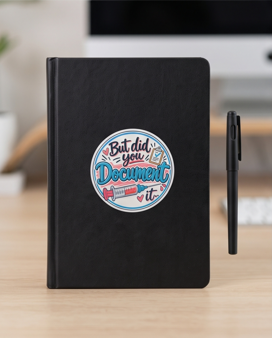 But Did You Document It Sticker | Funny Nurse Sticker | Medical Humor Sticker | Healthcare Worker Gift | Nursing Laptop & Tumbler Decal