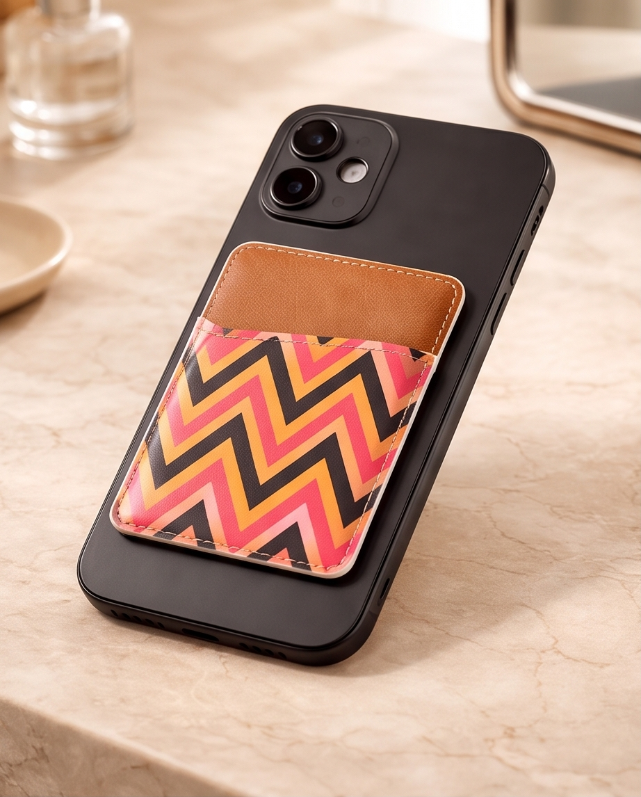 Vibrant Zigzag Phone Cardholder 🌈