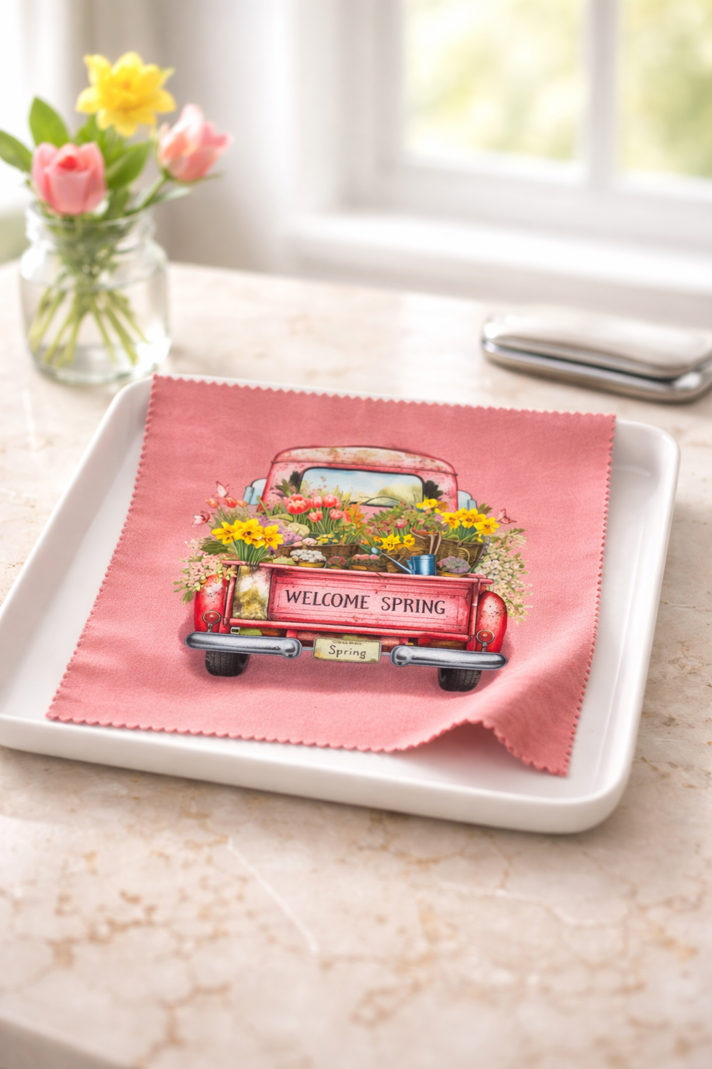 Welcome Spring Blooms Glasses Cloth 🌸🚚
