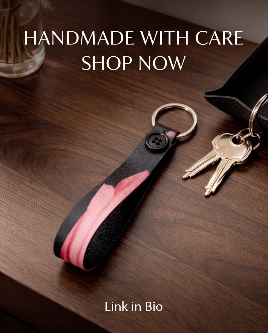 Handmade With Love Keychain 🗝️💗✨