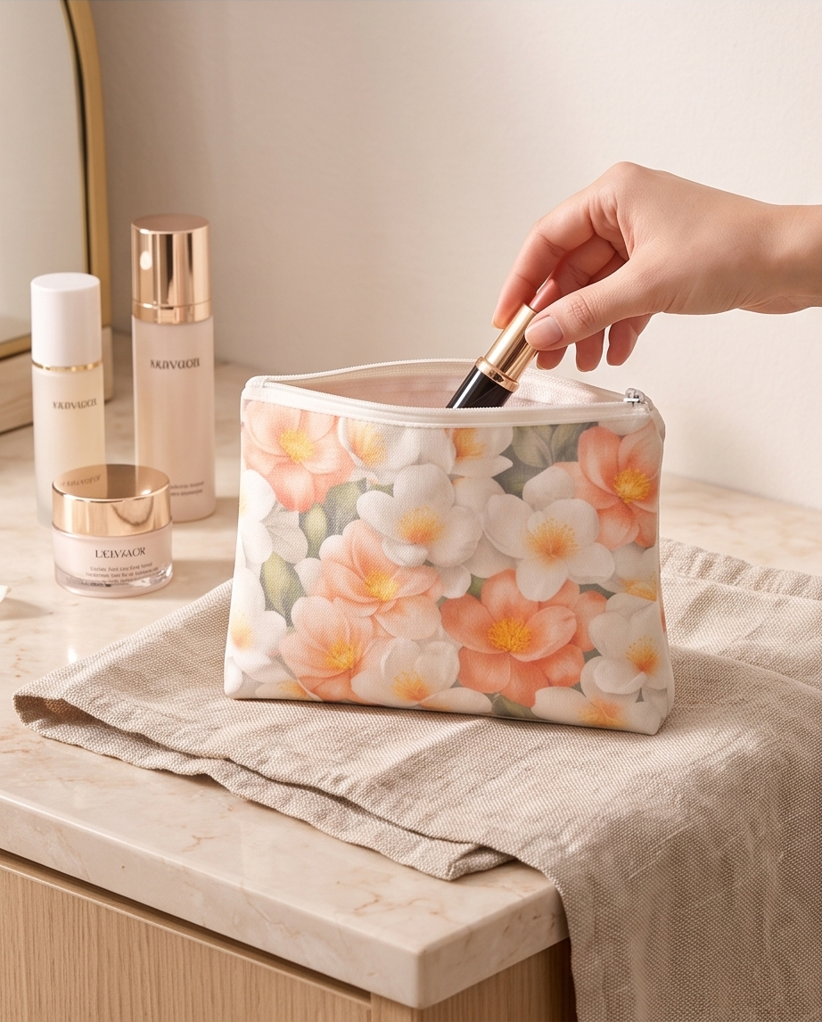 Soft Petal Bloom Cosmetic Pouch🌸