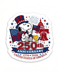America 250th Anniversary Patriotic Snoopy Sticker – USA 1776–2026 Celebration Decal