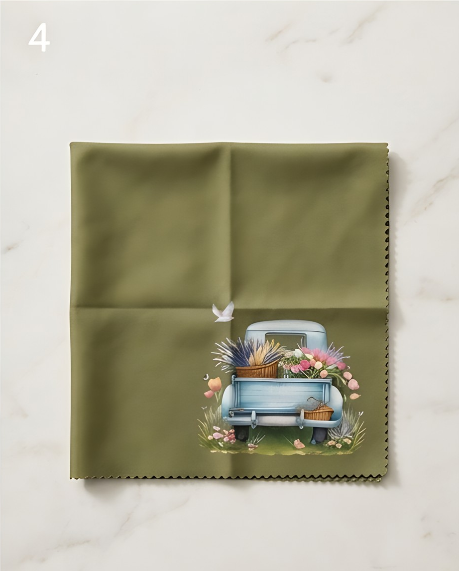 Blooming Vintage Ride Glasses Cloth 🌸🚚