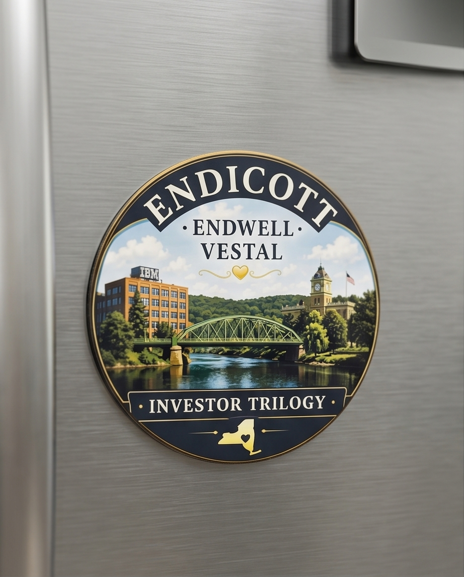 Endicott Endwell Vestal Investor Trilogy Souvenir Magnet