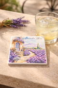 Lavender Skies Floral Art Tile ✨🏡