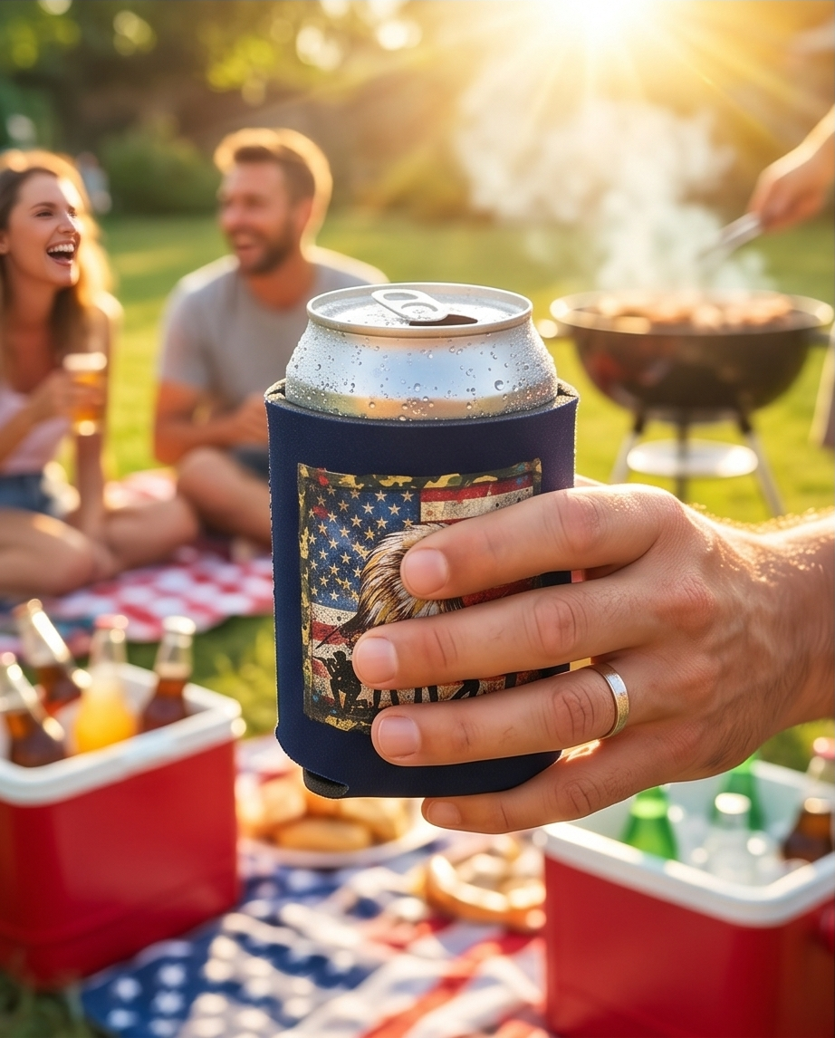 America 250 Patriotic Can Cooler Set