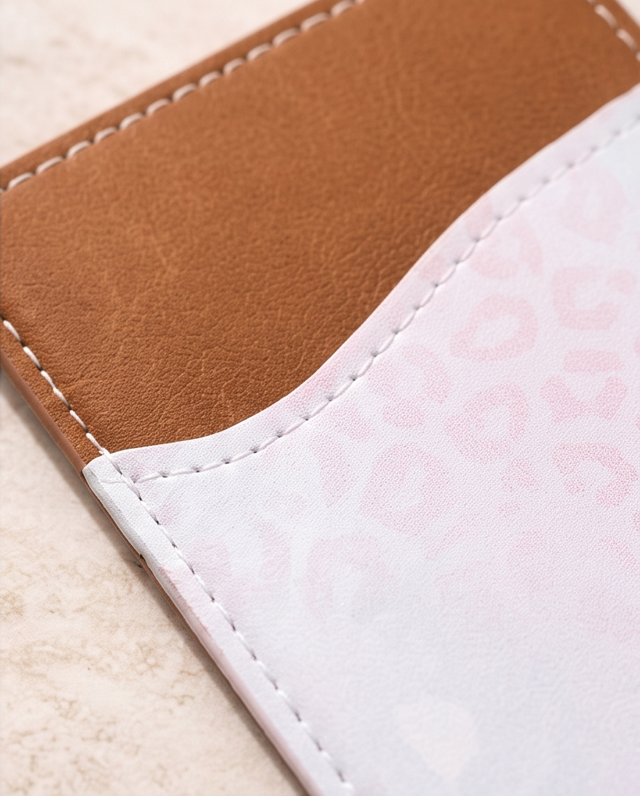 Blush Leopard Leather Phone Cardholder ✨📱
