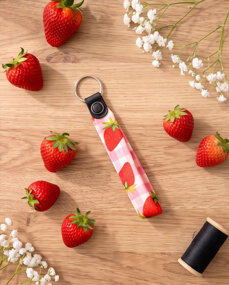 Strawberry Picnic Wristlet 🍓✨