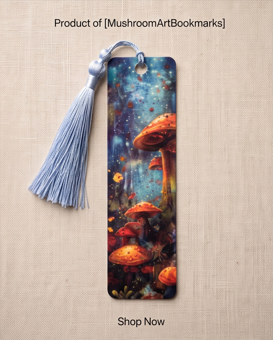 Woodland Mushroom Bookmark 🍄✨