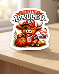 Little Baller Highland Cow Sticker – Tiny But Mighty Basketball Decal