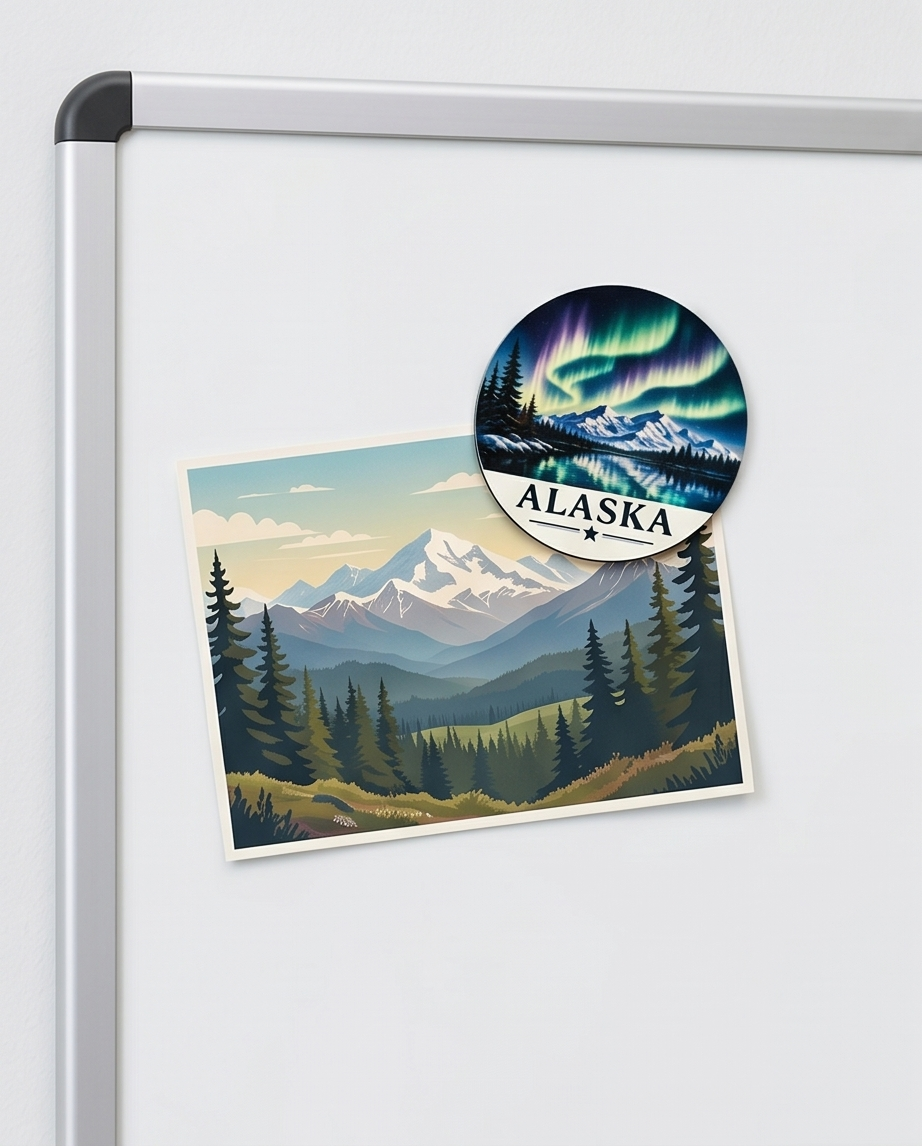 Alaska Northern Lights Scenic Magnet