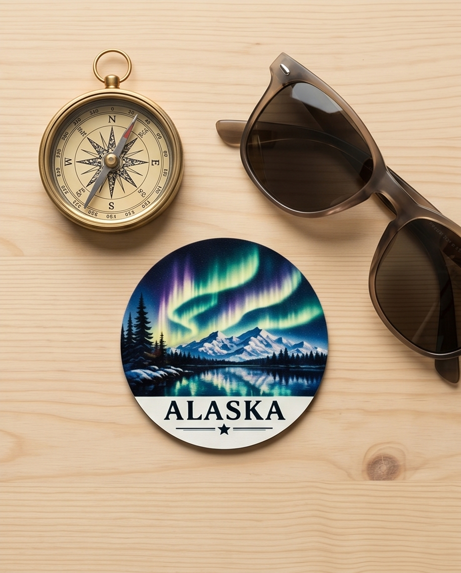 Alaska Northern Lights Scenic Magnet